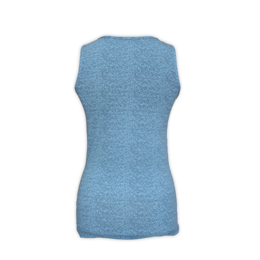 Women's two-piece cotton sports underwear set - sports panties-thick strap top - denim blue - M