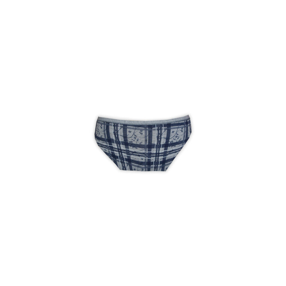 Women's two-piece cotton sports underwear set - sports panties-thick strap top - navy blue-gray - S