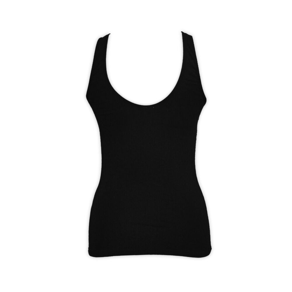 Women's high-cotton two-piece underwear set - black - S