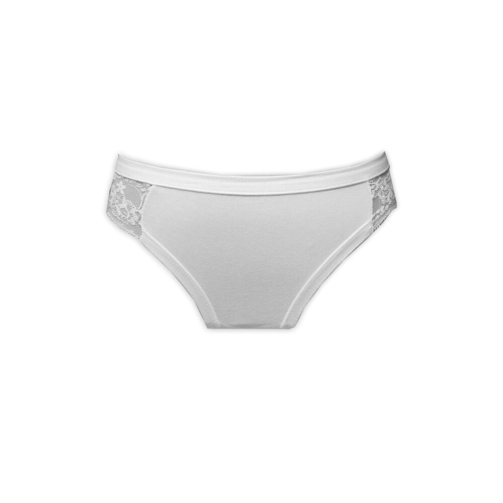 Women's underwear - hipster fit - lace trim on back - white - L