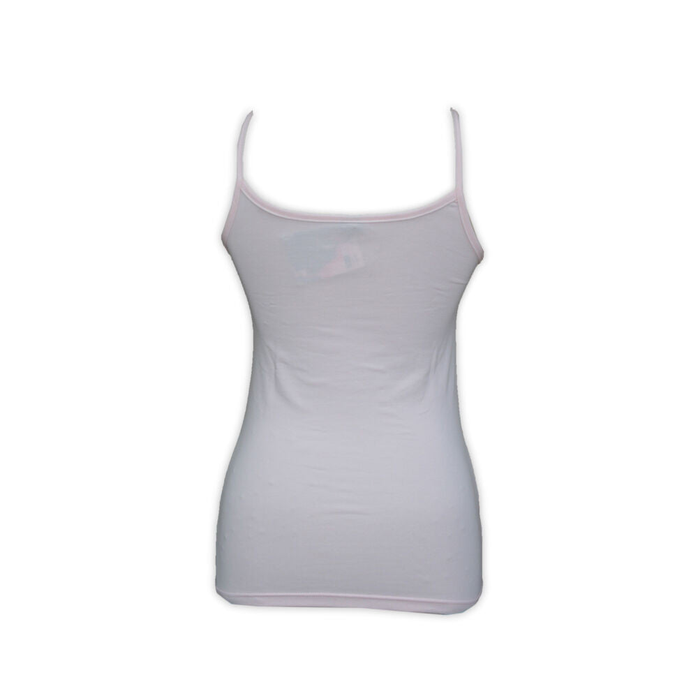 Women's two-piece cotton sports underwear set - sports panties-spaghetti strap top - light pink - M