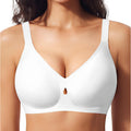 Gather without steel ring, jelly strip, big chest, fat mm, breathable, sexy, seamless underwear, women's bra